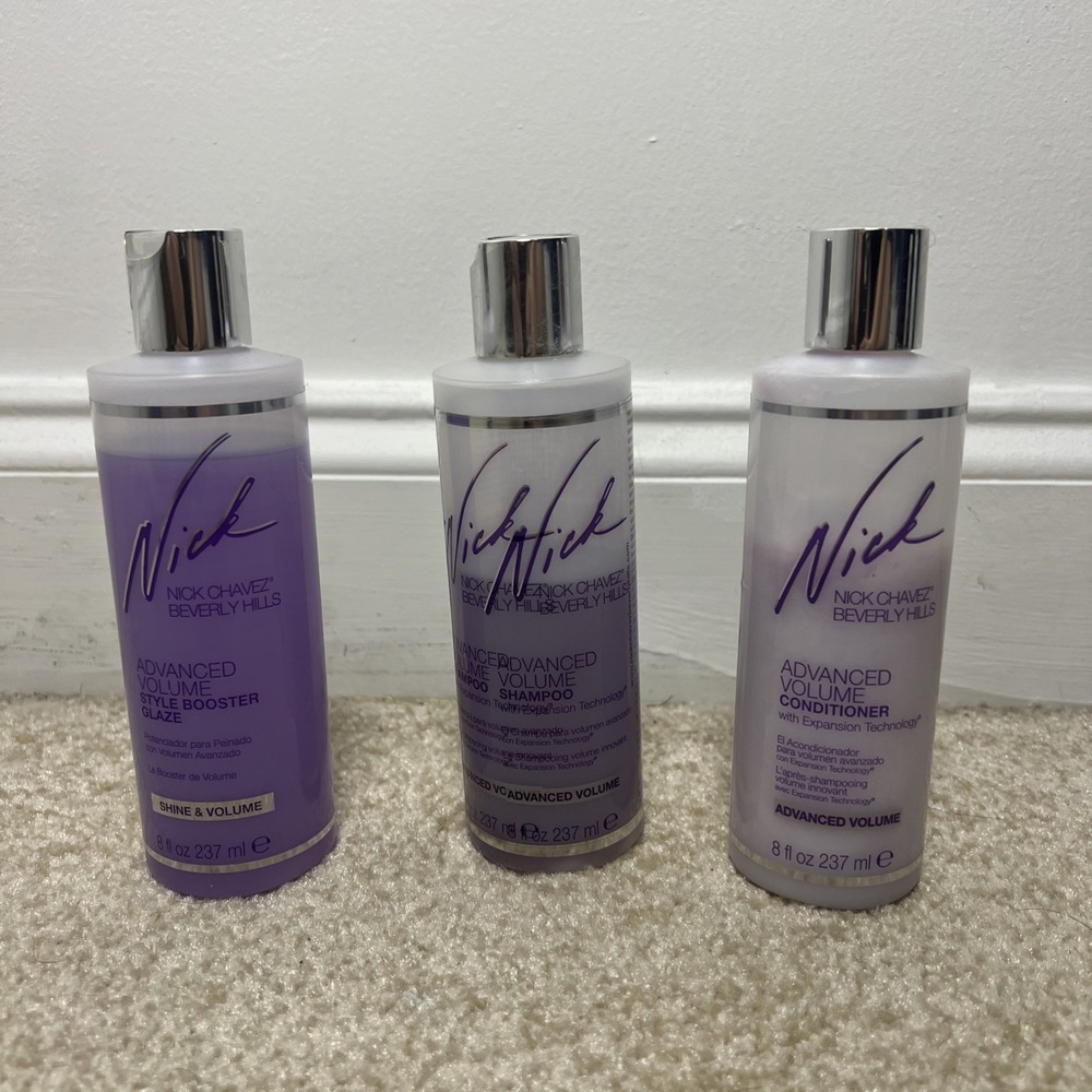 LOT Nick Chavez Advanced Volume Products - Shampoo, Conditioner & Style Glaze